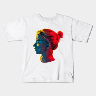 Lowpoly Girl Kids T-Shirt